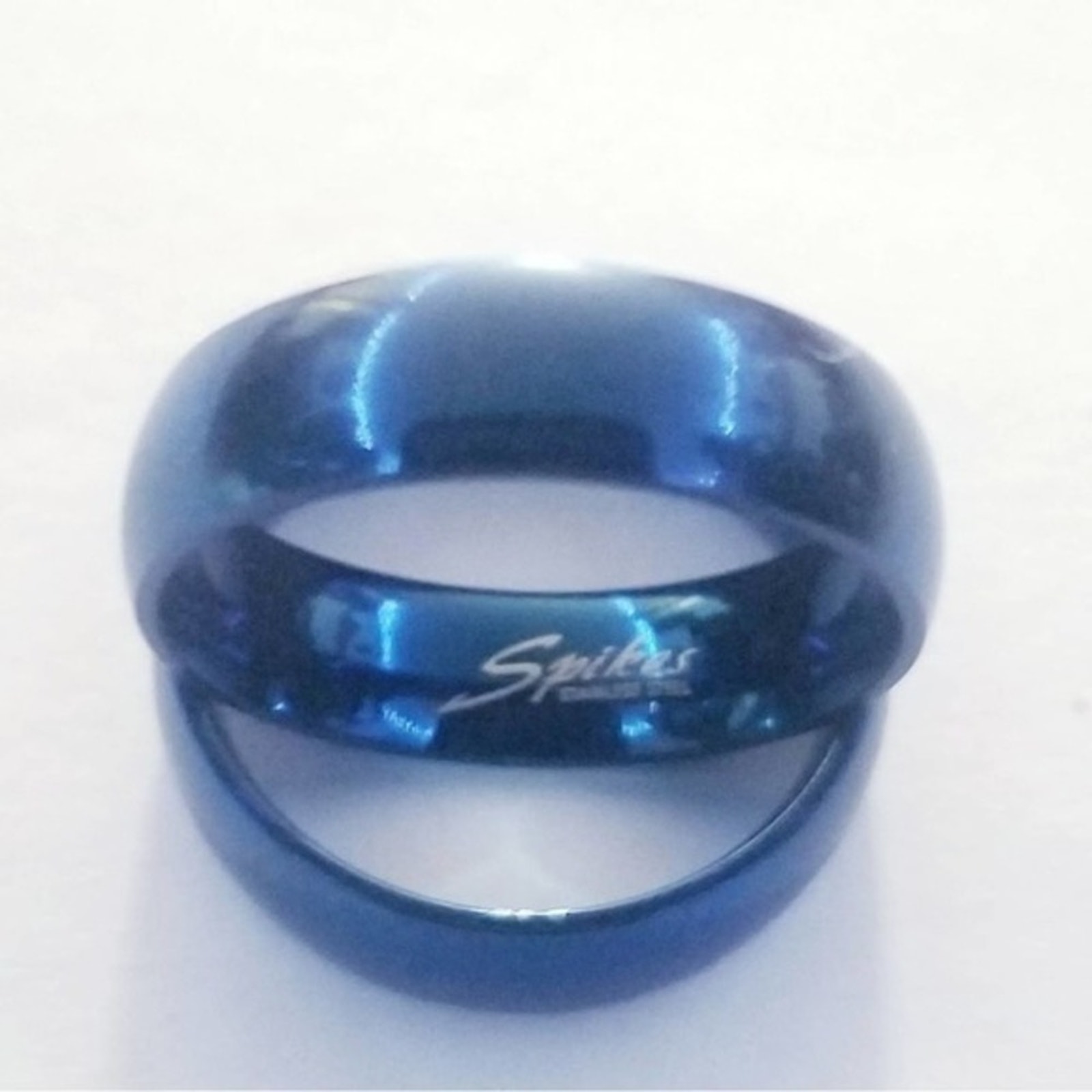New Blue Tone Stainless Steel Ring Size 9